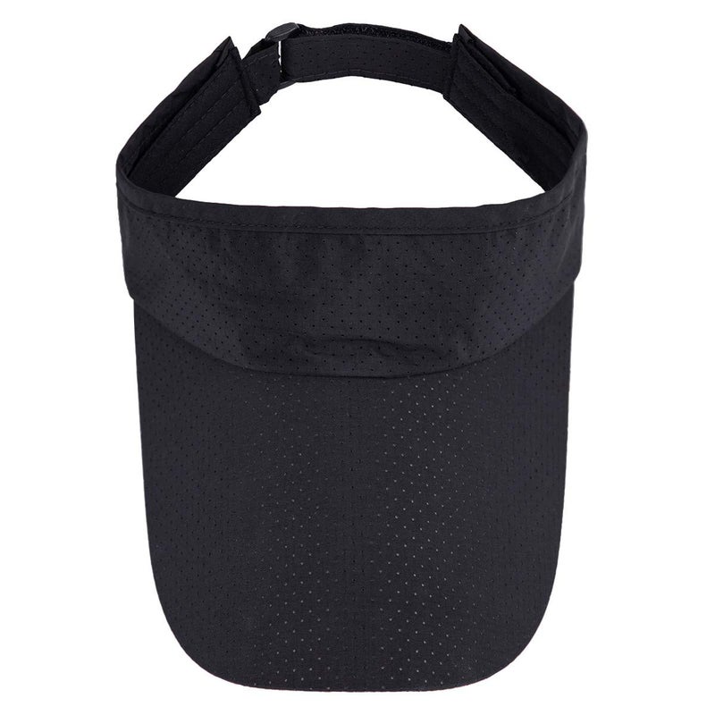 moonsix Sun Visor Cap for Man for Woman, Outdoor Sport Cap Wide Brim Adjustable Visor Golf Hat, Black - Image 2